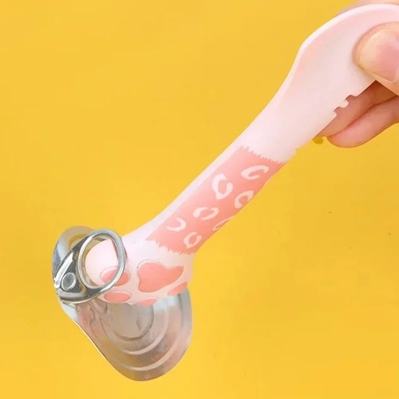 1PC Long Handled Pet Canned Food Spoon Cat Canned Food Opener Feeding Dog Stirring Dry and Wet Spoon Feeding Cat Shovel